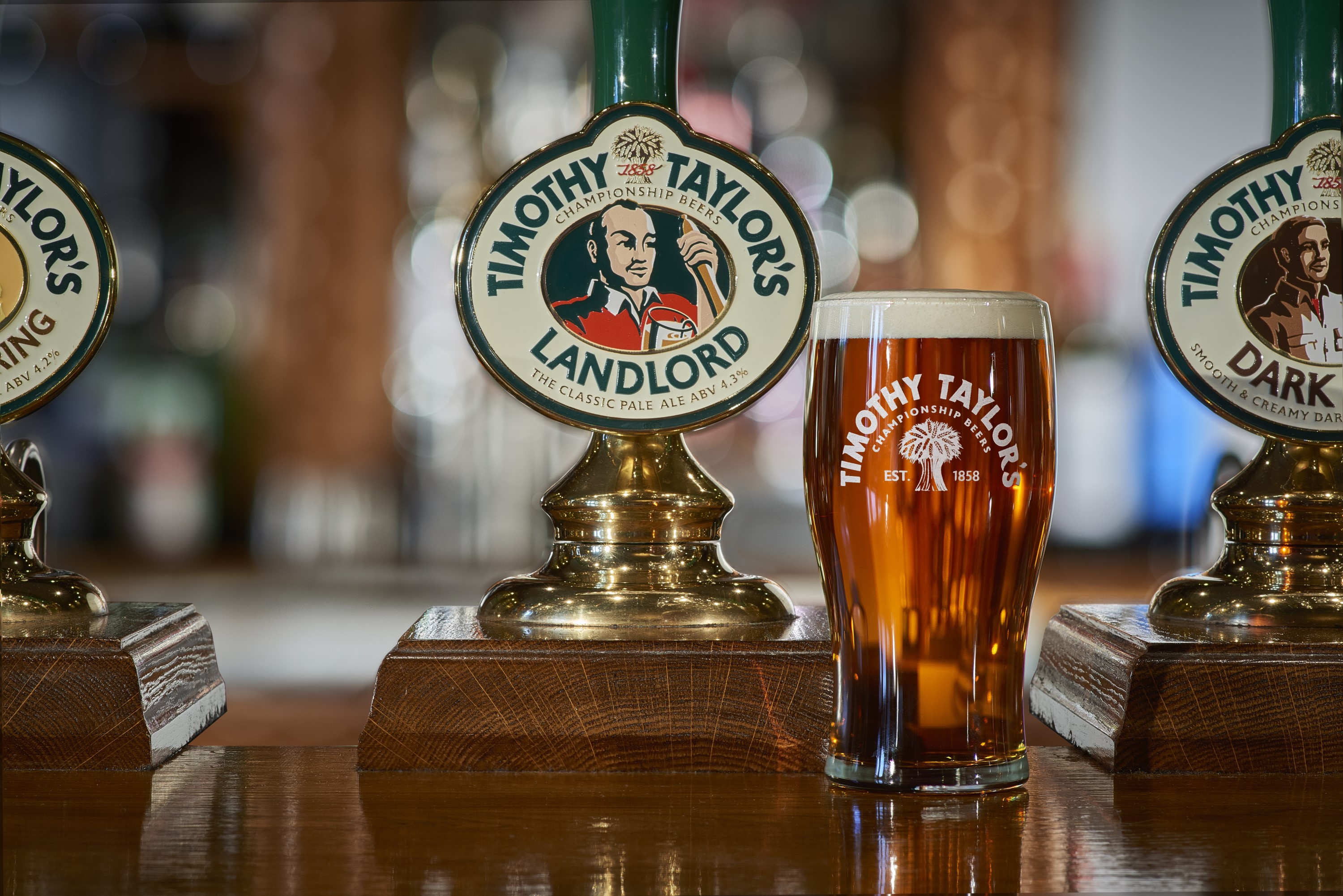Timothy Taylor's Landlord with Pint Glass
