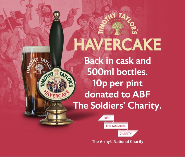 Timothy Taylor’s Havercake Returns in Both Cask and Bottle, Raising Money for the Army Benevolent Fund